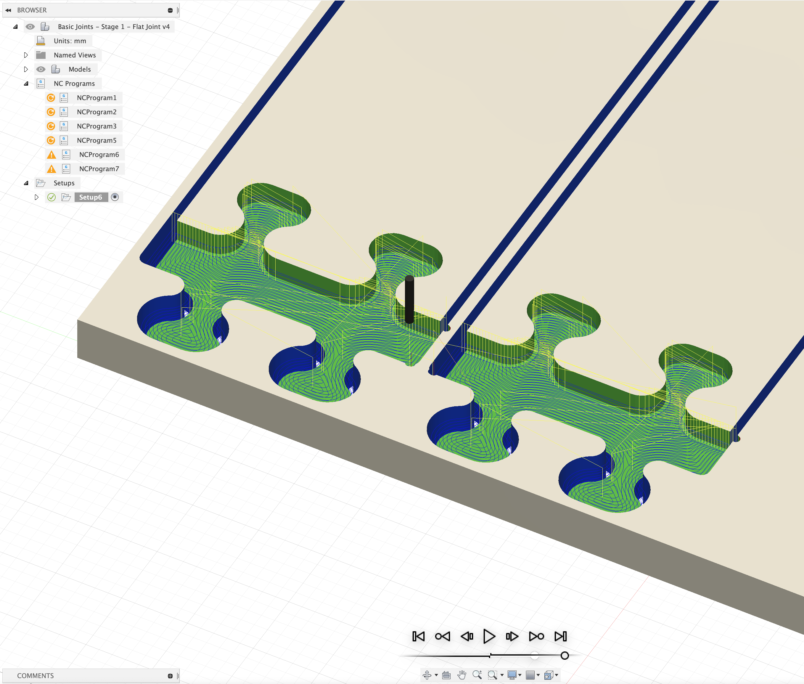 Fusions CNC simulation tool